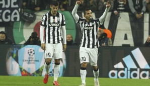 Erzielten zusammen bisher 39 Treffer: Alvaro Morata (l.) und Carlos Tevez (r.)