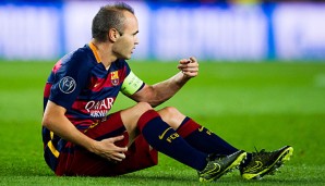 Andres Iniesta fehlt dem FC Barcelona ca. einen Monat