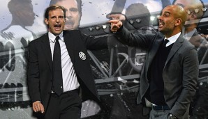 Massimiliano Allegri und Pep Guardiola duellieren sich im Achtelfinale