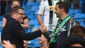 Max Eberl begrüßte in Manchester jeden Borussia-Fan persönlich