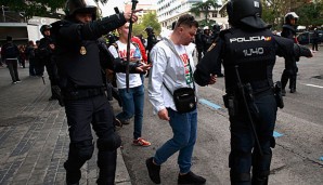 Anhänger von Legia Warschau sorgten vor dem Spiel in Madrid für Krawalle