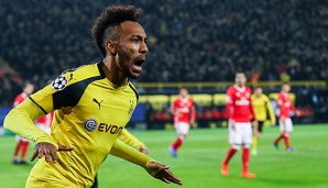 Pierre-Emerick Aubameyang traf gegen Benfica dreifach