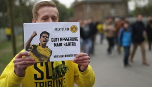 Die Fans wünschen Marc Bartra gute Besserung