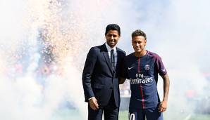 Nasser Al-Khelaifi stellt Neymar vor