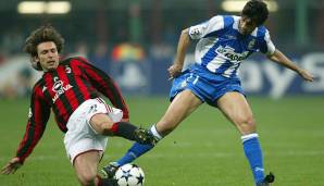 PLATZ 8: DEPORTIVO LA CORUNA vs. AC MILAN 2003/04 (0,007 Prozent) – Wieder Viertelfinale. Wieder Drama. Im Hinspiel bot Milan im San Siro beim 4:1 Traumfußball und untermauerte die Aussage von Berlusconi: "Das ist der stärkste AC Milan, den es je gab."