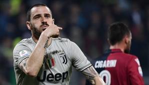 Platz 2: u.a. Leonardo Bonucci (Juventus Turin) - 6 Mal ausgedribbelt (41 Spiele)