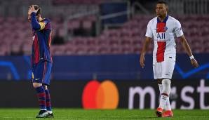 Kylian Mbappe traf gegen Barcelona dreimal.