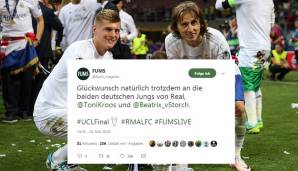 Am Ende gewann Real aber auch ohne ein Ronaldo-Tor. Toni Kroos hat damit zum vierten Mal die Champions League gewonnen. Wer ist das nochmal da auf dem Bild neben ihm?