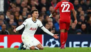 DELE ALLI: Nahm sich Auszeiten, tauchte dann aber mit starken Läufen in die Tiefe immer wieder auf. War in seinen Aktionen aber unterm Strich zu ungenau und auch sehr unglücklich. Note: 4,5.