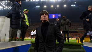 Joachim Löw gab sich nach dem Remis gegen Italien zufrieden