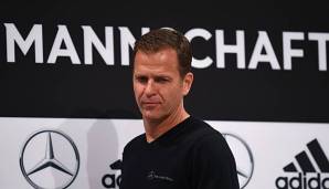 Oliver Bierhoff sprach heute auf der Pressekonferenz des DFB.