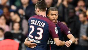 Julian Draxler und Kylian Mbappe kennen sich aus Paris.