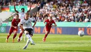 Jonathan Burkhardt ist der beste Torschütze der DFB-Elf bei der aktuellen EM Qualifikation.