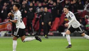 Serge Gnabry (l.) und Nico Schulz gehörten zu den Torschützen gegen die Niederlande.