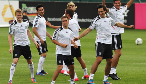 Die deutsche Mannschaft musste für das Abschlusstraining auf einen anderen Platz ausweichen