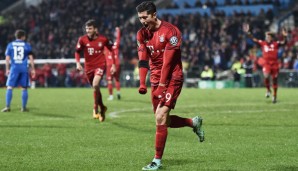 Robert Lewandowski schoss in Bochum das 1:0 für die Bayern