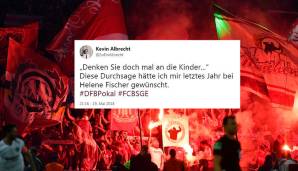 Als Pyro abgebrannt wurde, appellierte der Stadionsprecher an die Vernunft der Fans. Vergeblich! Immerhin war Helene Fischer nicht da.