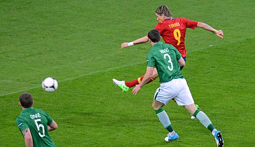 Fernando Torres erzielte in der 4. Minute den Führungstreffer für Spanien