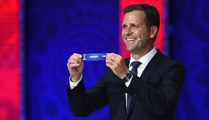 Oliver Bierhoff war bereits bei der Quali-Auslosung für die WM 2018 als Losfee aktiv