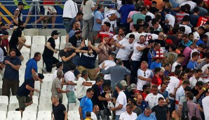 Nach dem Spiel zwischen Russland und England kam es auf den Rängen zu Zusammenstößen