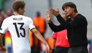 Thomas Müller musste nach Mario Gomez' Verletzung den Stoßstürmer geben