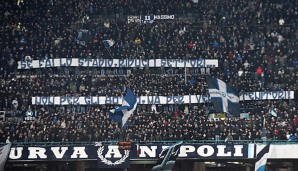 Die berüchtigte Curva A: Hier sind die militanten Fangruppierungen von Napoli untergebracht