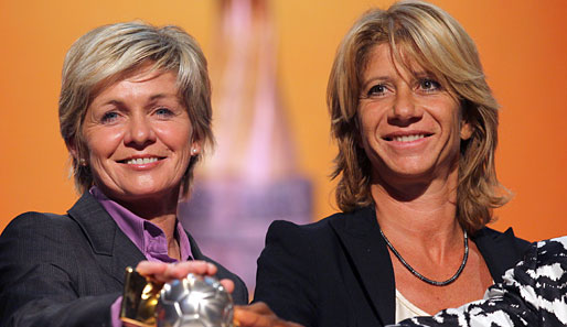 Zwei der sechs Trainerinnen bei der WM 2011: Silvia Neid (l.) und Carolina Morace