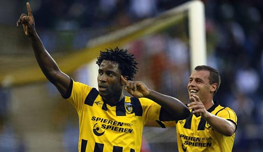 Topspieler bei Vitesse Arnheim: Wilfried Bony (l.) hat in 16 Spielen schon neun Tore geschossen