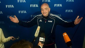 Gianni Infantino vor der Presse