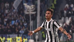 Platz 7: Paulo Dybala (Juventus Turin). Das ist schon ziemlich ordentlich: Elf Saisontore, alle 83,3 Minuten ein Treffer