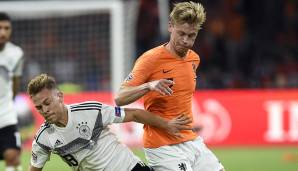 Frenkie de Jong: Mit seinen Dribblings und kurzen Antritten immer wieder Ausgangspunkt für die niederländischen Angriffe. Allerdings von Can gut aus dem Spiel genommen. Ihm fehlten nach seiner Wadenverletzung spürbar noch ein paar Prozentpunkte. Note: 3.