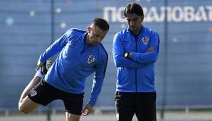 Ivica Olic mit seinem Vorgesetzten, dem Nationaltrainer Zaltko Dalic.