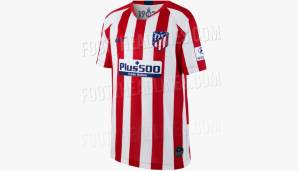 Atletico Madrid - Heimtrikot: Atletico kehrt im Vergleich zum aktuellen Jersey zu einem traditionelleren Streifenmuster zurück. Eine weitere Neuerung: Die Streifen setzen sich auf den Ärmeln fort.