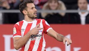 Platz 12: CRISTHIAN STUANI (UD Valente, Racing Santander, Espanyol Barcelona, FC Middlesbrough, FC Girona): 30 Kopfballtore.