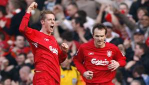 Peter Crouch (l.) und Dietmar Hamann spielten zusammen beim FC Liverpool.