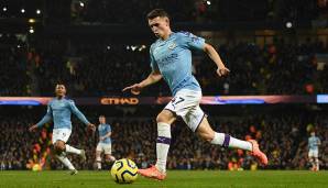 PLATZ 5 - Phil Foden (Manchester City): 37.12 km/h.