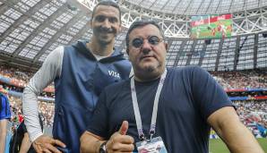 Mino Raiola mit seinem langjährige Klienten Zlatan Ibrahimovic.