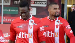 Früher beim AC Milan, heute beim AC Monza: Mario Balotelli (l.) und Kevin-Prinve Boateng.