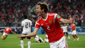 Mario Fernandes feiert seinen Treffer bei der Heim-WM in Russland