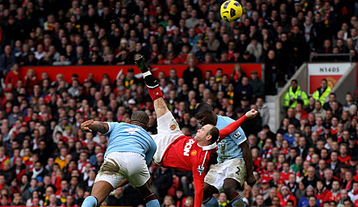 Wayne Rooney erzielte schon einige spektakuläre Tore im Old Trafford