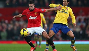 In letzter Zeit ein eher seltenes Bild: Robin van Persie im Einsatz für Manchester United