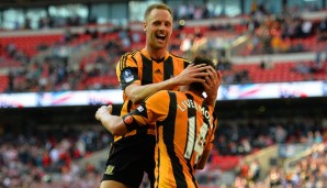 David Meyler (l.) erzielte das entscheidende 5:3 für Hull im FA-Cup-Halbfinale