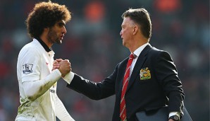 Fellaini und Coach van Gaal wollen gemeinsam den Lokalrivalen stoppen