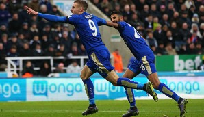 Jamie Vardy und Riyad Mahrez trafen zuletzt auch beim Sieg gegen Chelsea