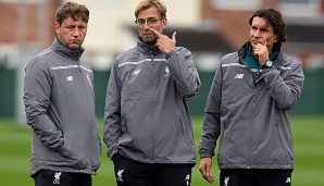 Liverpooler Trainer-Trio: Peter Krawietz, Jürgen Klopp und Zeljko Buvac (v.l.n.r.)