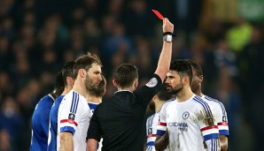 Diego Costa hatte sich zunächst geweigert den Platz zu verlassen