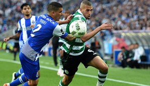 Islam Slimani soll auf der Einkaufsliste von Leicester City stehen