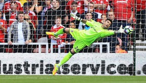 Victor Valdes wechselte im Sommer von ManUnited zu Middlesborough