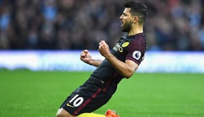 Sergio Agüero konnte diese Saison bereits sieben Saisontore erzielen