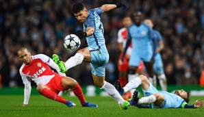 Sergio Agüero traf gegen Monaco doppelt